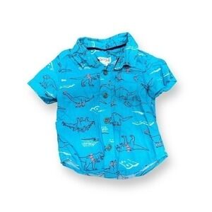 ⭐️ Cat & Jack Blue Dinosaur Button-Up Tee